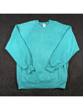 Jerzees XL Teal Blue Crewneck Sweatshirt 50% Cotton 50% Polyester